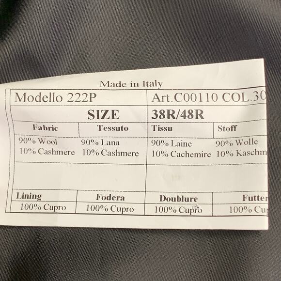 PAUL SMITH Size 38 Forest Green Wool Cashmere Peak Lapel Coat - Picture 7 of 7